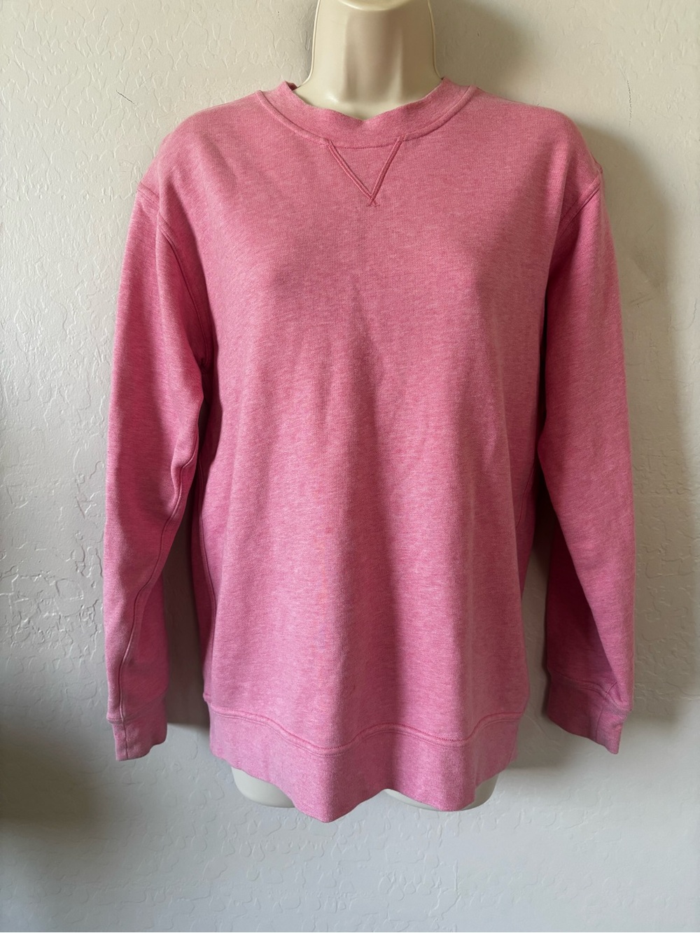 Lululemon All Yours Crew Sz 4 Terry Heathered Azalea Pink - Picture 3 of 8